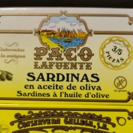 Sardinas aceite oliva 3/5 paco la fuente