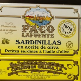 Sardinillas aceite oliva 16/18 paco la fuente