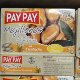 Mejillones pay pay 8/12 piezas