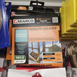 MIARCO BURLETE CAUCHO BLANCO 9MMX6M TIPO E