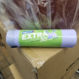 SAPLEX BOLSA LILA PERF C/F 56X62 30LT