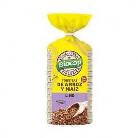 Tortetes arròs i blat de moro amb lli Biocop