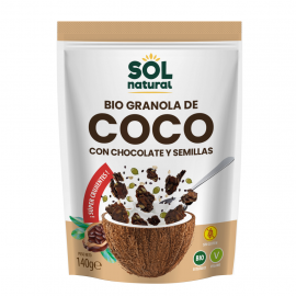 Bio granola coco, xocolata i llavors sense gluten Sol Natural