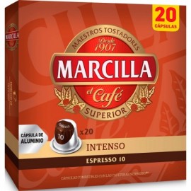 CÀPSULES CAFÈ MARCILLA INTENS NESPRESSO 20 UNITATS