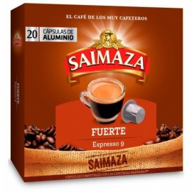 CÀPSULES CAFÈ SAIMAZA FORT  NESPRESO 20 UNITATS