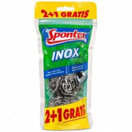 FREGALL SPONTEX INOX 2+1 3 UNITATS